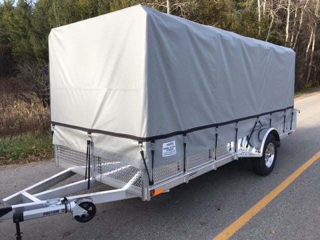 tarped cargo trailer