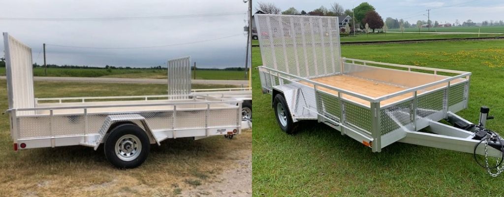 Aluminum Landscape Trailers with Mesh Ramp Gates – Durable and Lightweight Design